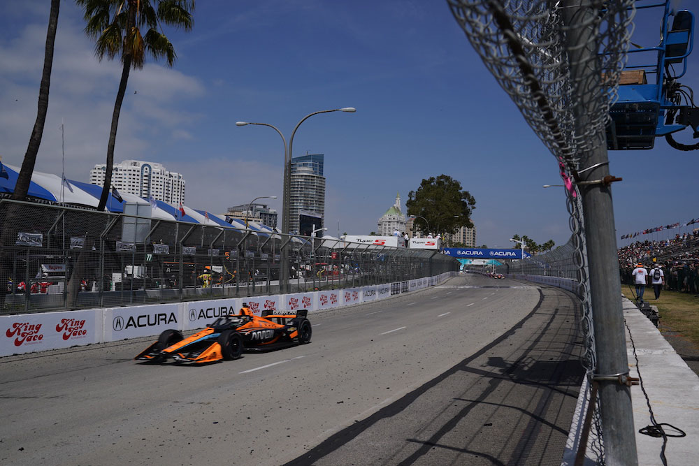 Pato O'Ward (ARROW McLaren SP) durante el Acura Grand Prix of Long Beach de la NTT INDYCAR SERIES 2022 (FOTO: Gustavo Rosso)